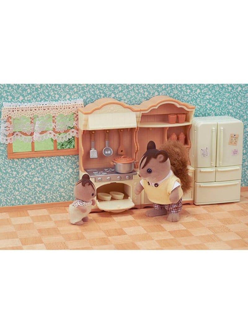 Sylvanian Family 5341 : La cuisine aménagée Beige - Kiabi