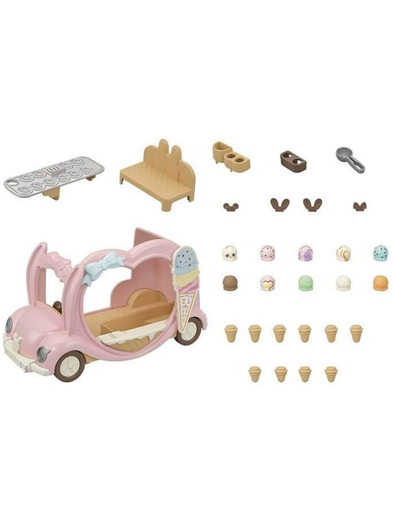 Sylvanian Family 5651 : Le marchand de glace ambulant Rose - Kiabi