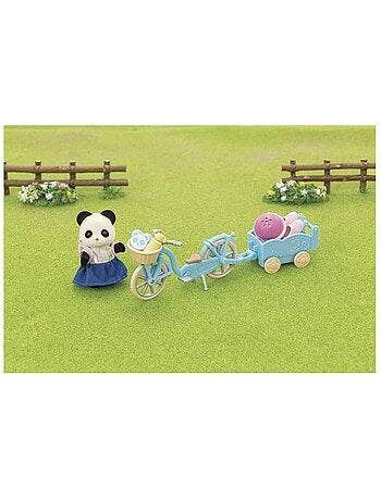 Sylvanian Family 5652 : La fille panda, son vélo et sa remorque