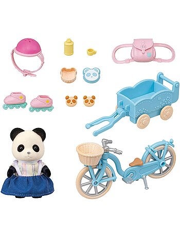 Sylvanian Family 5652 : La fille panda, son vélo et sa remorque