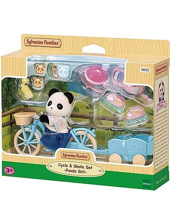 Sylvanian Family 5652 : La fille panda, son vélo et sa remorque