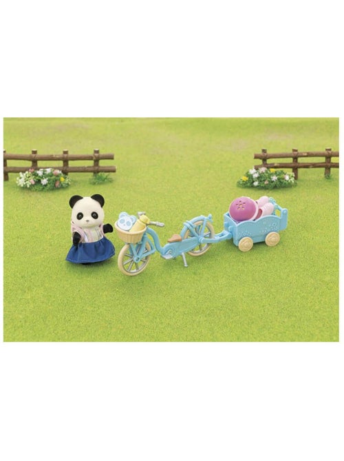 Sylvanian Family 5652 : La fille panda, son vélo et sa remorque - Kiabi Sylvanian Family 5652 : La fille panda, son vélo et sa remorque - Kiabi