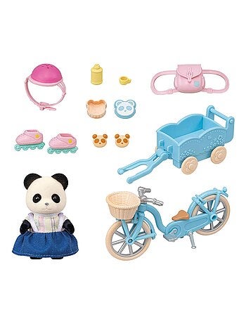 Sylvanian Family 5652 : La fille panda, son vélo et sa remorque