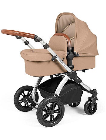 Système de voyage tout-en-un Stomp Luxe Cirrus i-Size avec base ISOFIX (Argent/Désert/Tan)