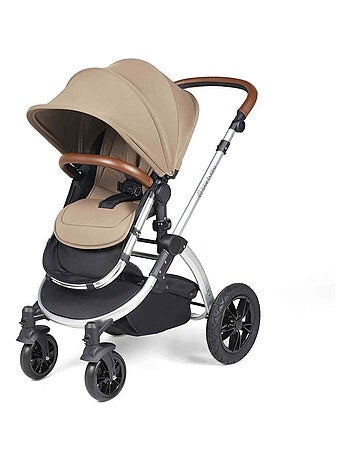 Système de voyage tout-en-un Stomp Luxe Cirrus i-Size avec base ISOFIX (Argent/Désert/Tan)