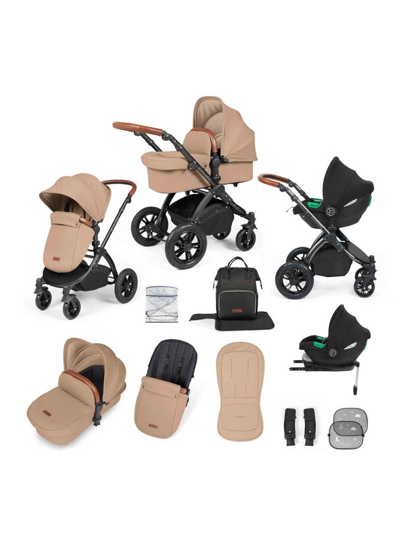 Système de voyage tout-en-un Stomp Luxe Cirrus i-Size avec base ISOFIX (Désert/Noir/Tan) Noir Beige - Kiabi