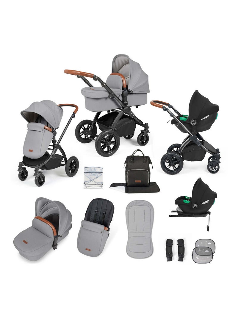 Système de voyage tout-en-un Stomp Luxe Cirrus i-Size avec base ISOFIX (Perle/Noir/Tan) Noir Gris - Kiabi