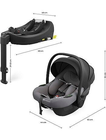 Système Modulaire Kinderkraft ENDURA SAFE avec Base ISOFIX 360°, Coque I-LITE et Siège I-FIX