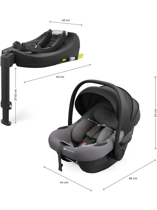 Système Modulaire Kinderkraft ENDURA SAFE avec Base ISOFIX 360°, Coque I-LITE et Siège I-FIX - Kiabi