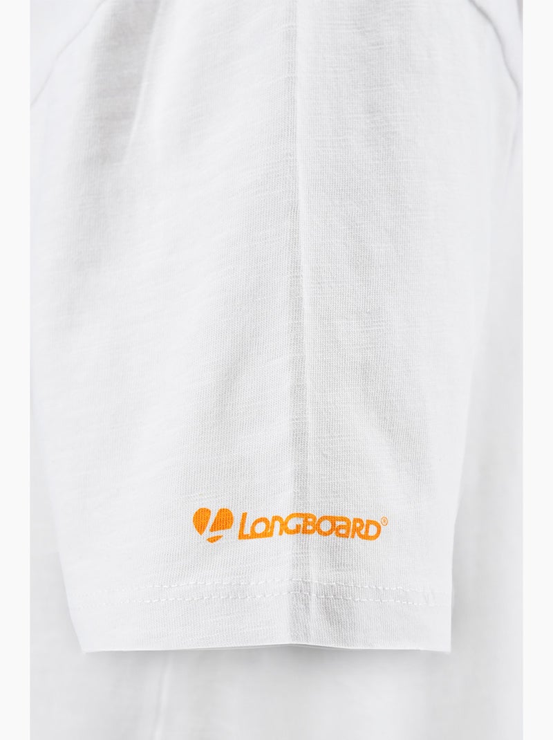 T-Shirt -   - Longboard Blanc - Kiabi