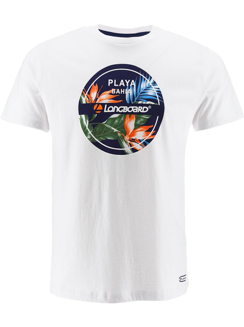T-Shirt -   - Longboard Blanc - Kiabi