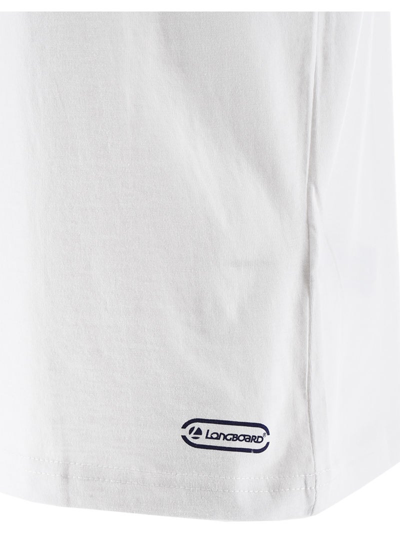 T-Shirt -   - Longboard Blanc - Kiabi