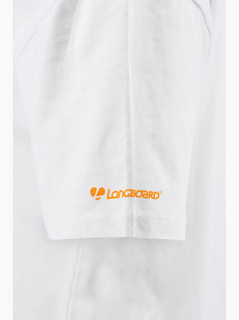T-Shirt -   - Longboard Blanc - Kiabi