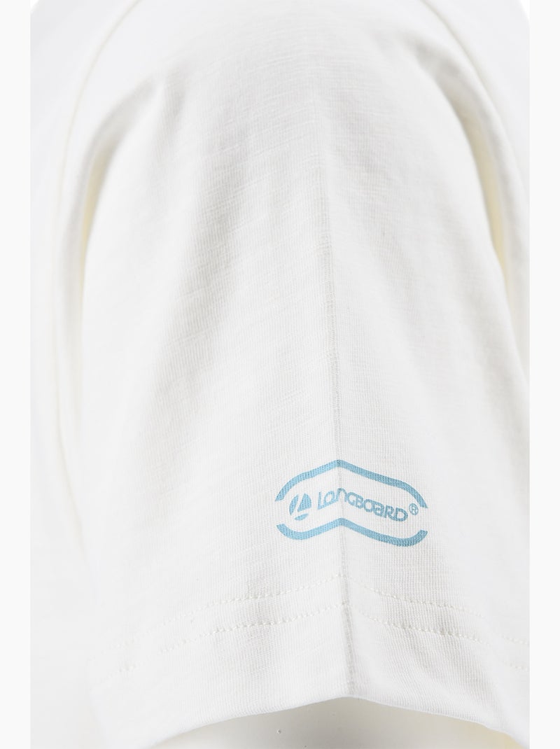 T-Shirt -   - Longboard Blanc - Kiabi