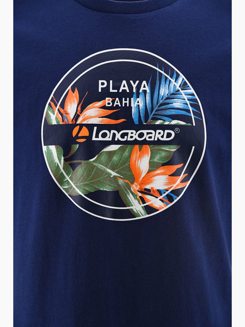 T-Shirt -   - Longboard Bleu - Kiabi