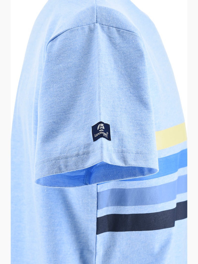 T-shirt -   - Longboard Bleu - Kiabi