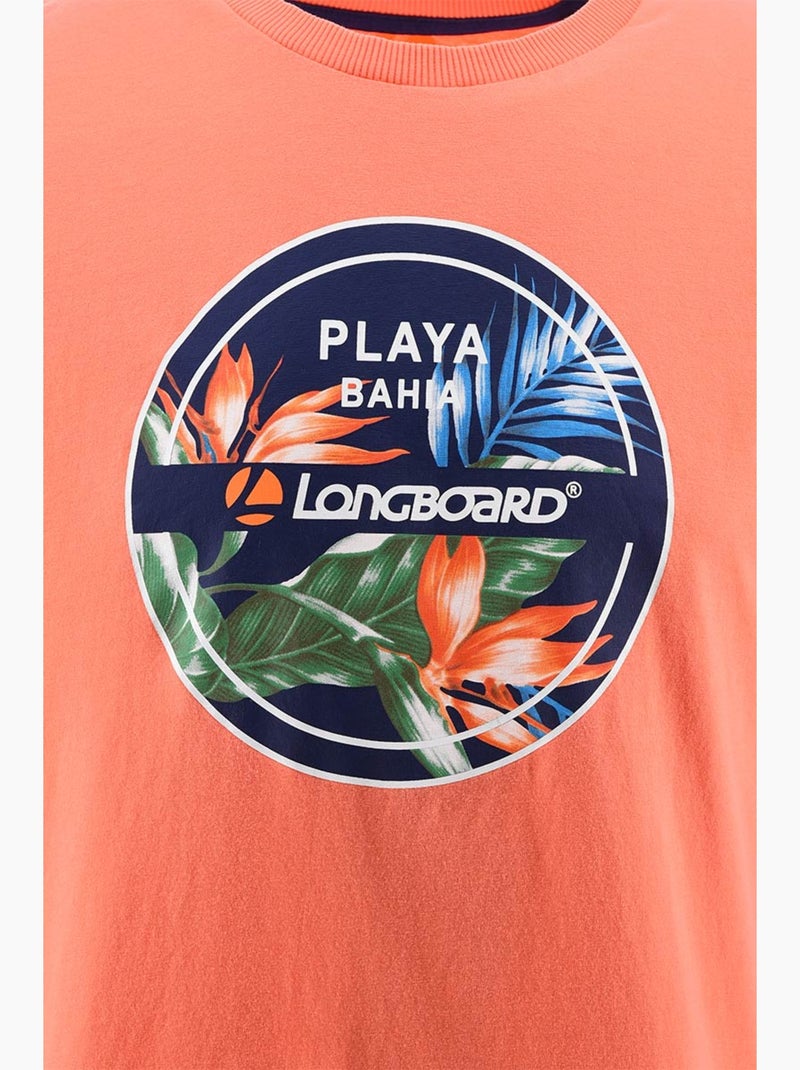 T-Shirt -   - Longboard Corail - Kiabi