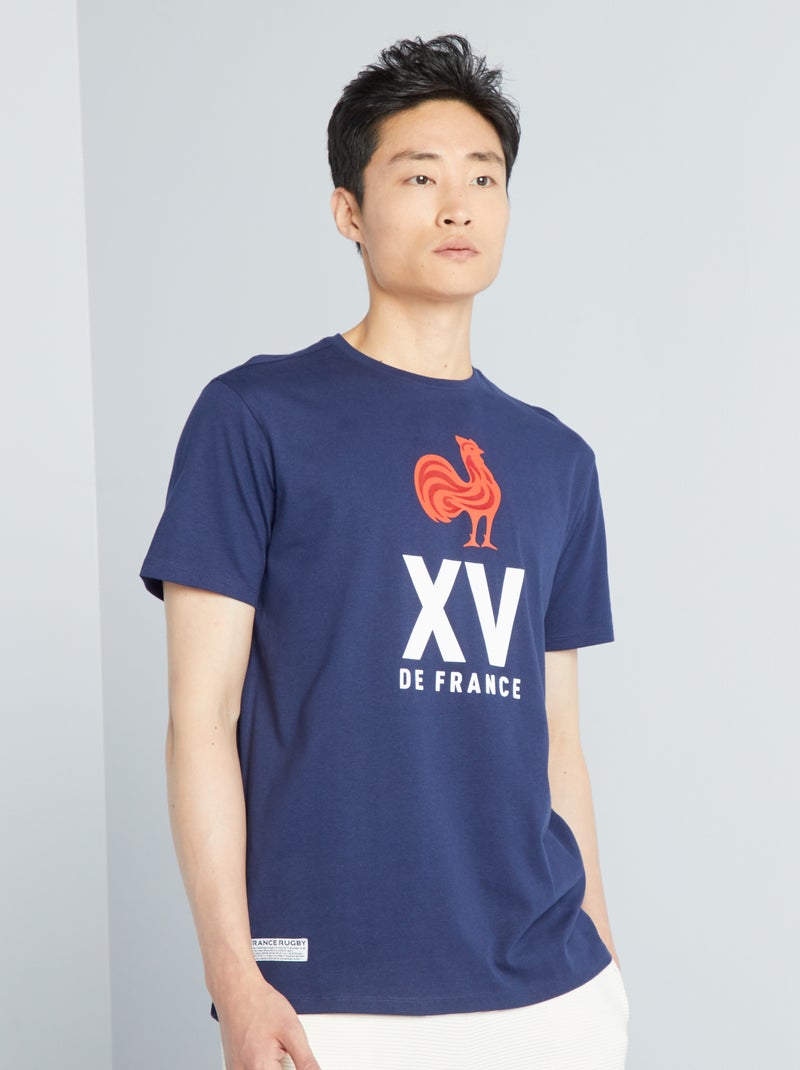 T-shirt - Collection France Rugby bleu marine - Kiabi