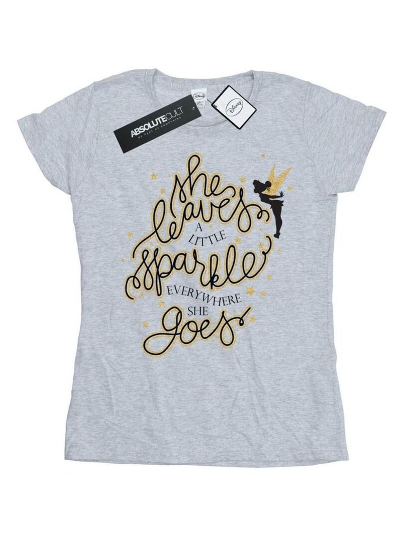 T-shirt - disney (la fée clochette) Gris chiné - Kiabi