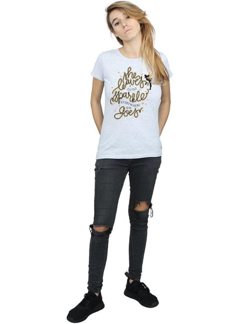 T-shirt - disney (la fée clochette) Gris chiné - Kiabi