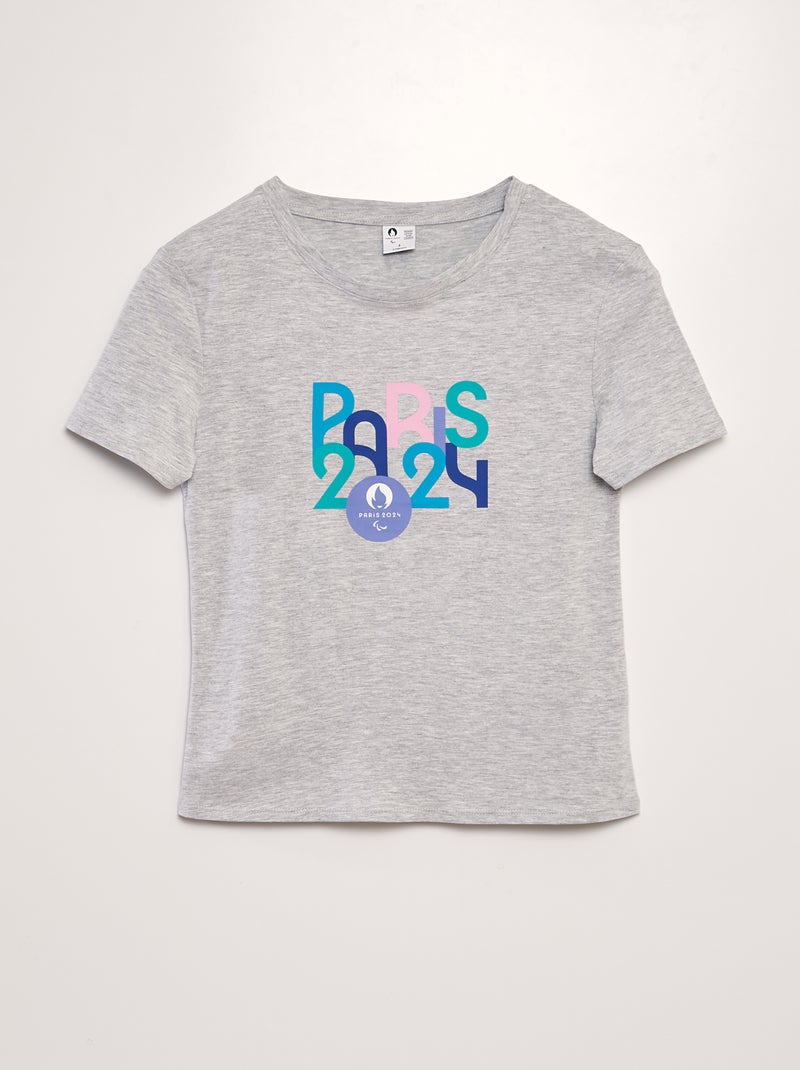 T-shirt - Jeux Paralympiques Paris 2024 GRIS - Kiabi
