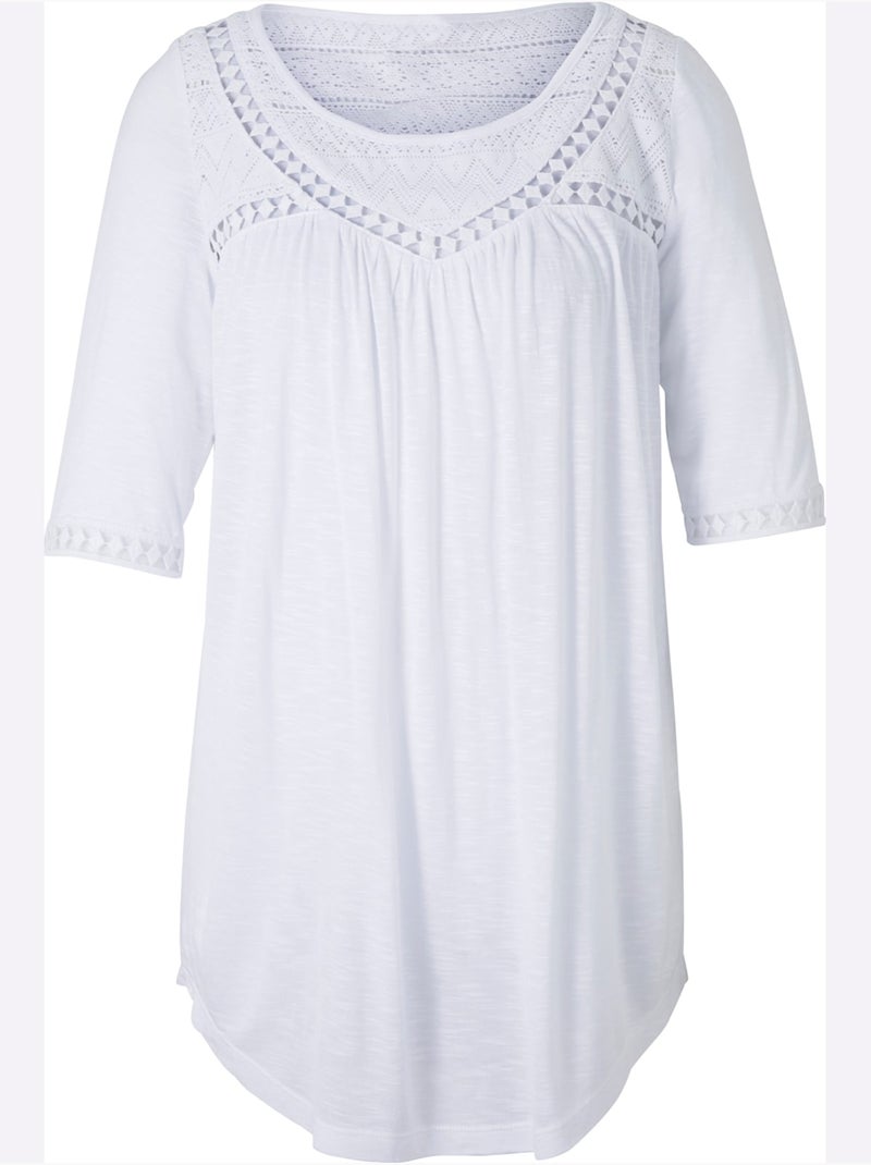T-shirt - Taille Standard - Helline Blanc - Kiabi