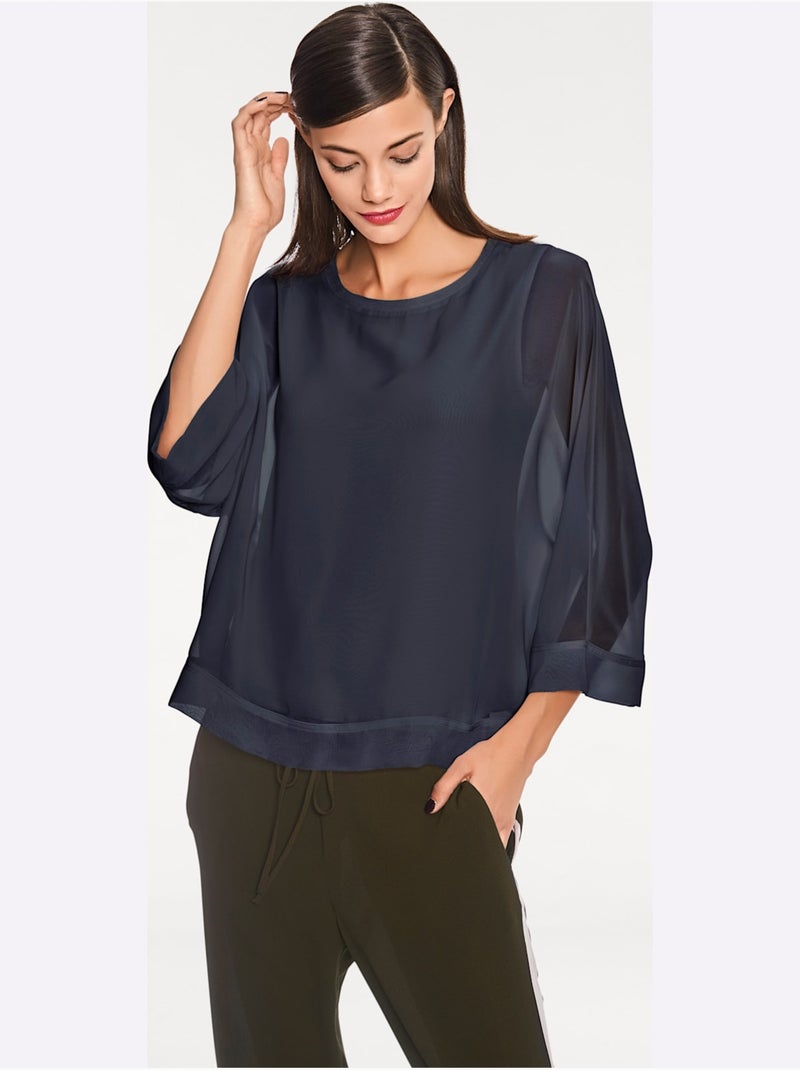 T-shirt - Taille Standard - Helline Bleu marine - Kiabi