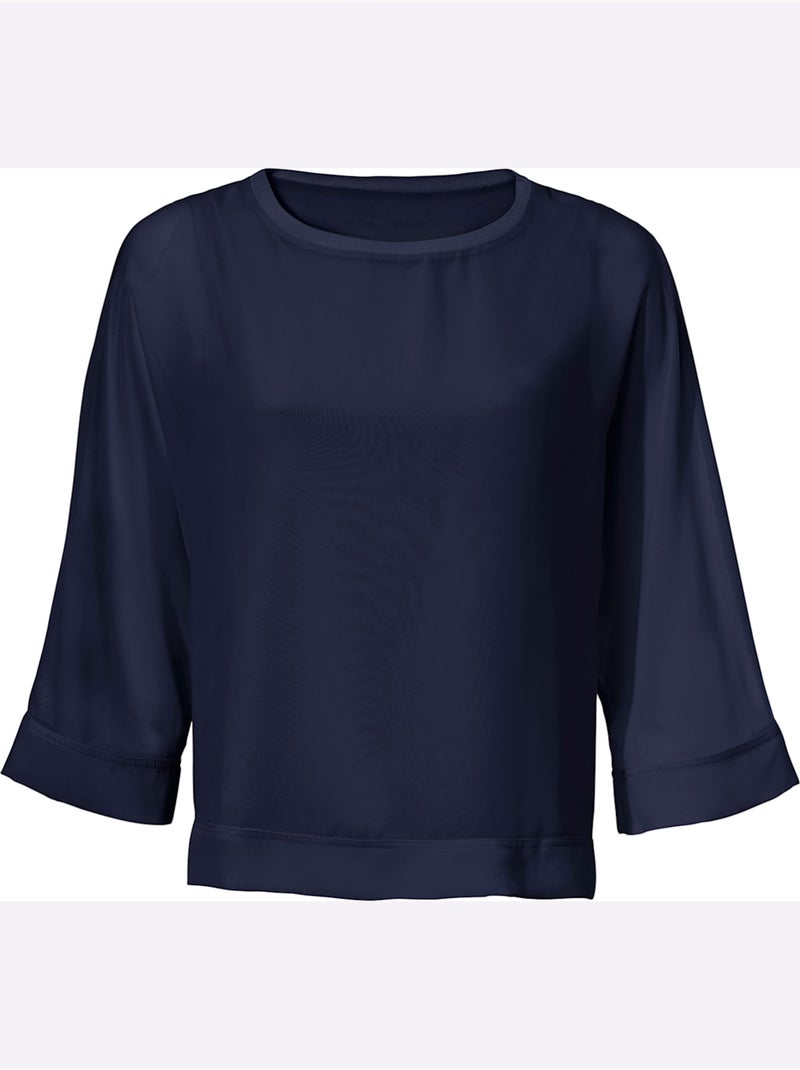 T-shirt - Taille Standard - Helline Bleu marine - Kiabi