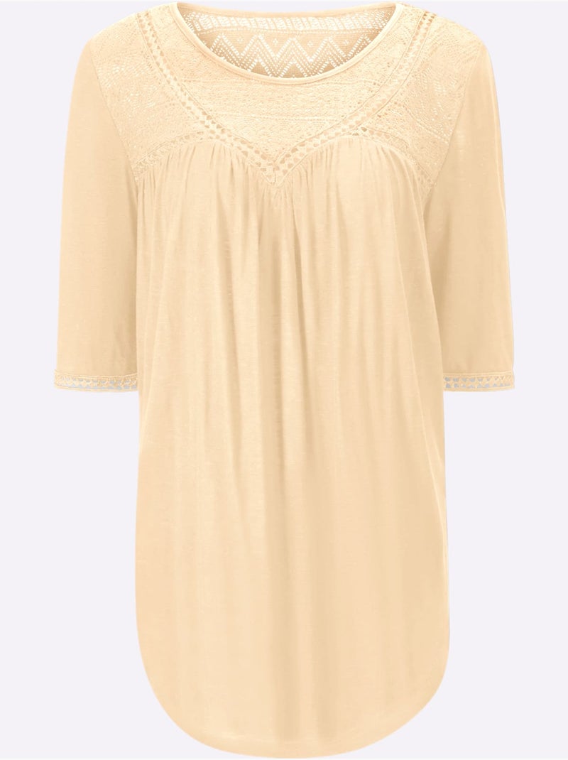 T-shirt - Taille Standard - Helline Jaune citron - Kiabi