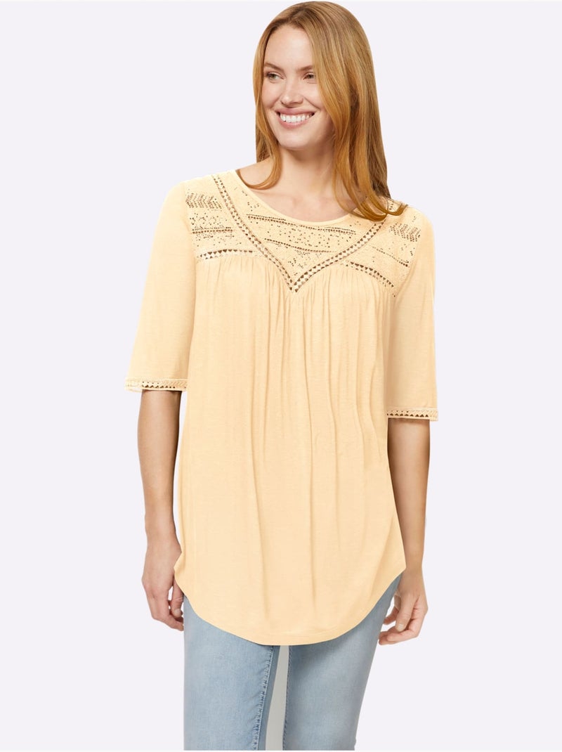 T-shirt - Taille Standard - Helline Jaune citron - Kiabi