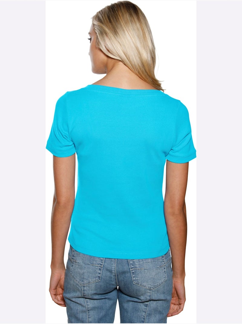 T-shirt - Taille Standard - Helline Vert d'eau - Kiabi