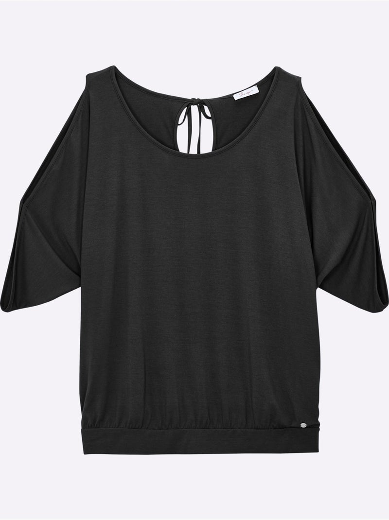 T-shirt - Taille Standard - Sheego Noir - Kiabi