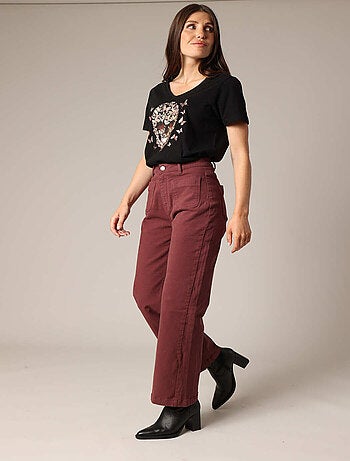 T-shirt 100% coton à imprimé tête de mort papillons
'Deeluxe'