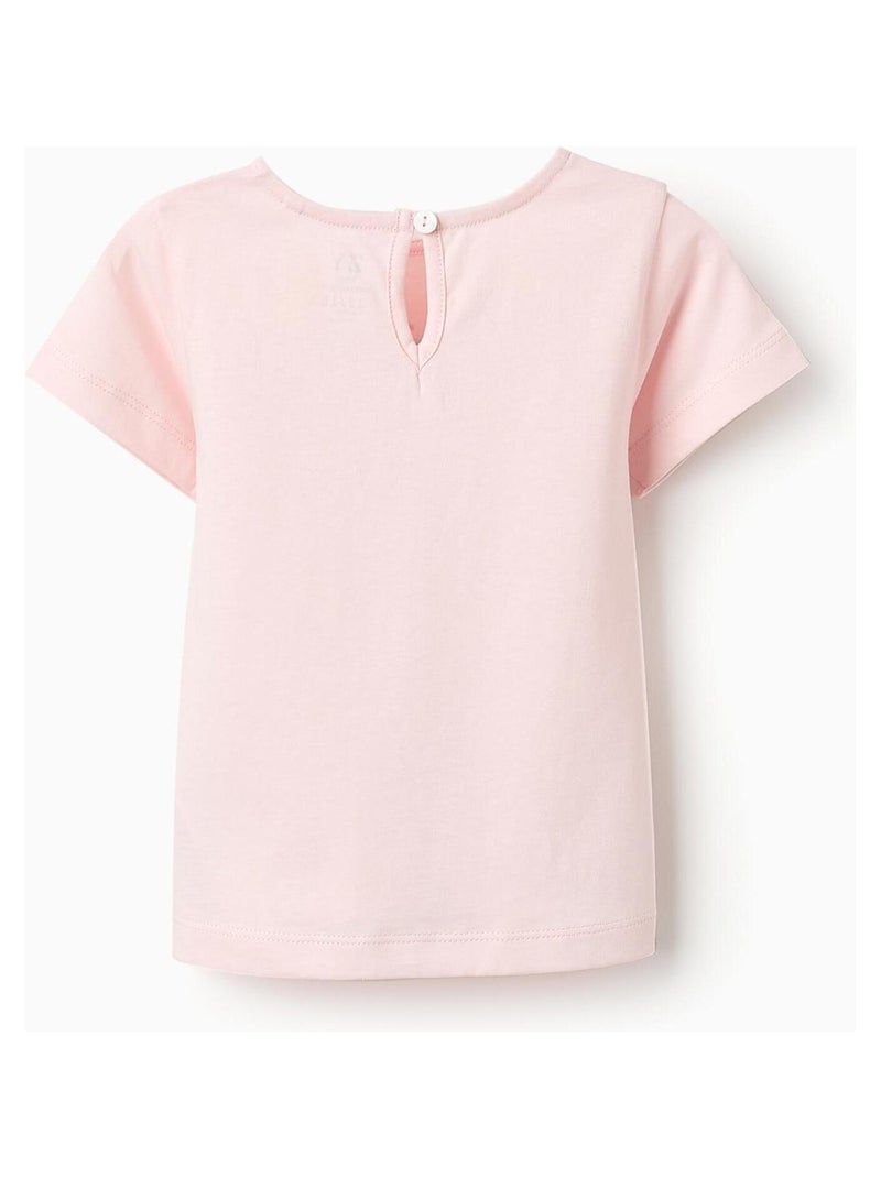 T-shirt 100% coton, avec impression gaufrée OLYMPIA Rose clair - Kiabi