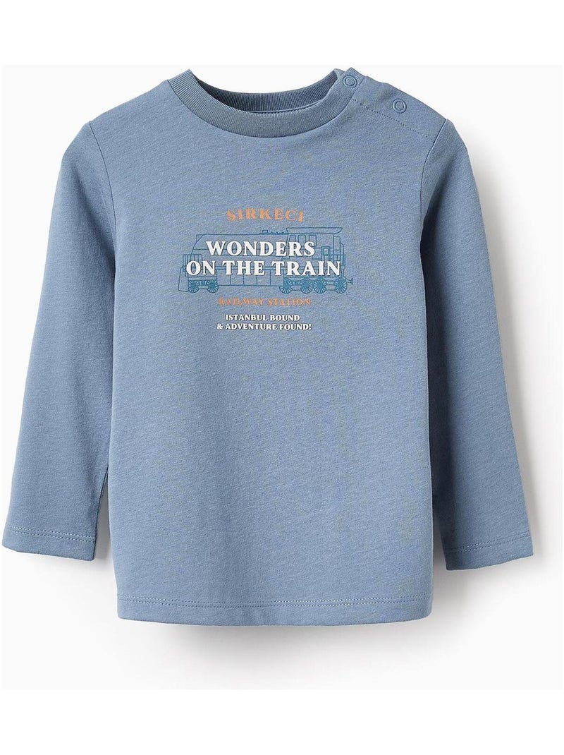 T-shirt 100% coton, avec impression ISTANBUL Bleu - Kiabi