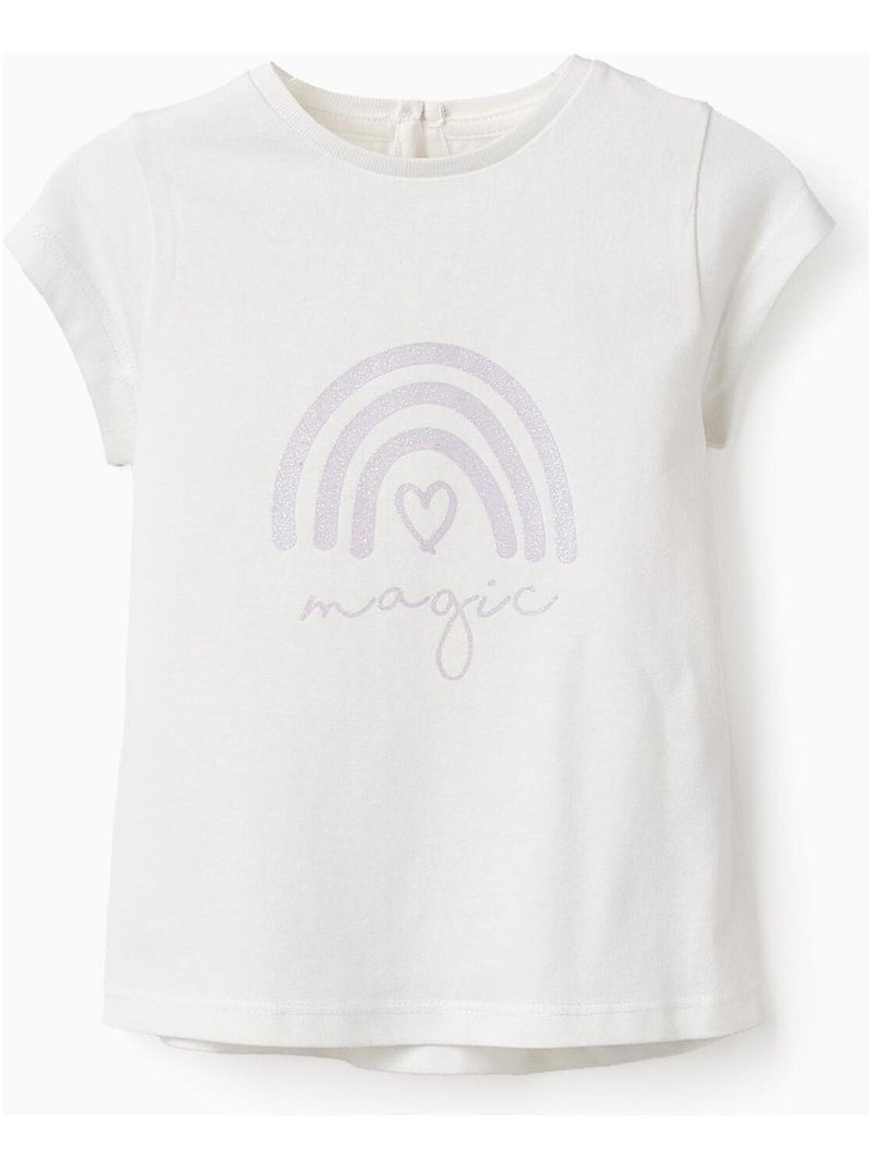 T-shirt 100% coton, avec impression NEW YORK Blanc - Kiabi