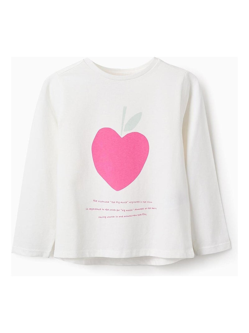 T-shirt 100% coton, avec impression NEW YORK Blanc - Kiabi
