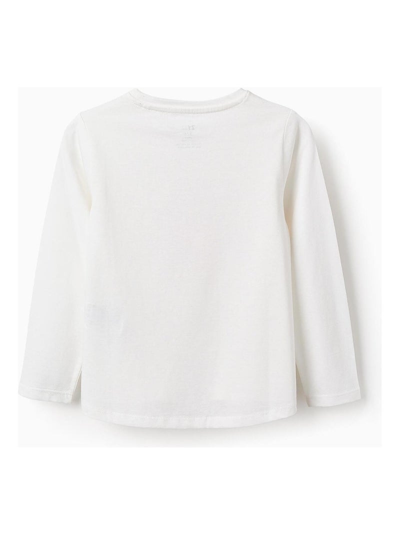 T-shirt 100% coton, avec impression NEW YORK Blanc - Kiabi