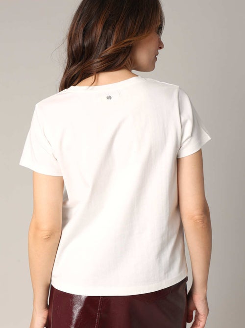 T-shirt 100 % coton avec imprimé LOVERS pailleté 'Deeluxe' - Kiabi T-shirt 100 % coton avec imprimé LOVERS pailleté 'Deeluxe' - Kiabi