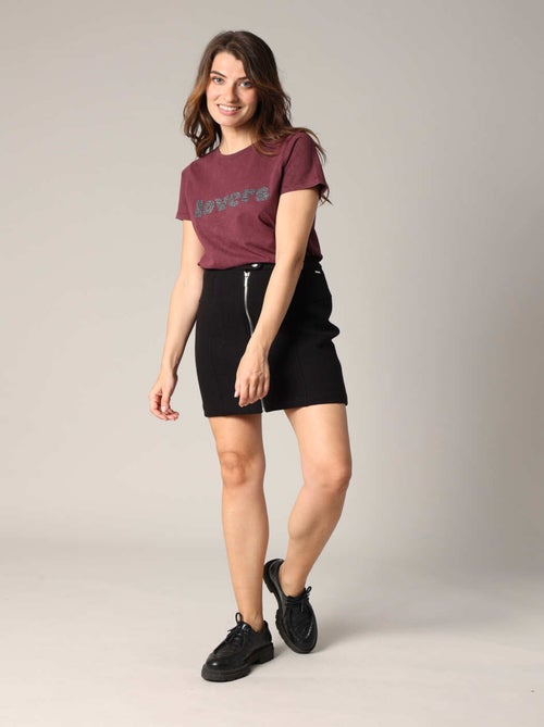T-shirt 100 % coton avec imprimé LOVERS pailleté 'Deeluxe' - Kiabi T-shirt 100 % coton avec imprimé LOVERS pailleté 'Deeluxe' - Kiabi