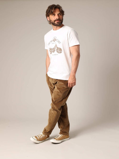 T-shirt 100% coton avec imprimé moto 'Deeluxe' - Kiabi