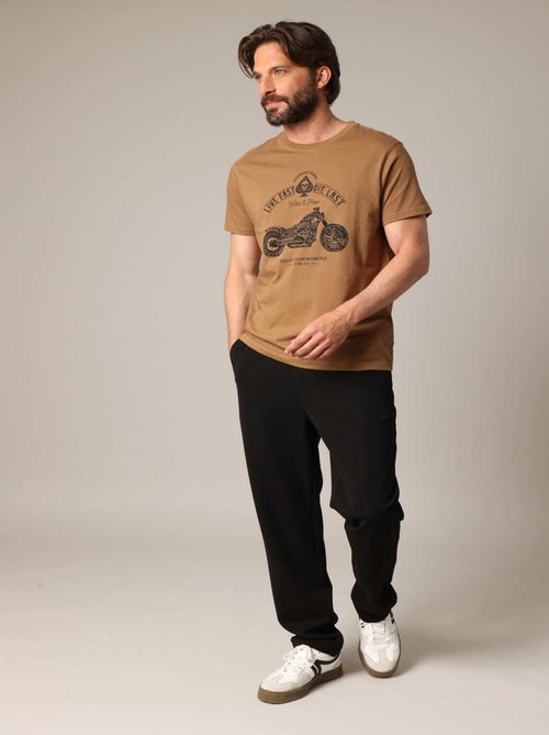 T-shirt 100% coton avec imprimé moto 'Deeluxe' - Kiabi