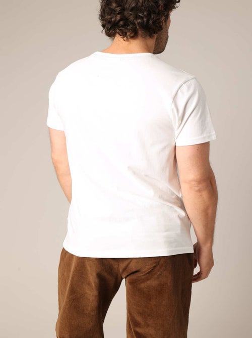 T-shirt 100% coton avec imprimé moto et message « Last Life Deluxe ». 'Deeluxe' - Kiabi