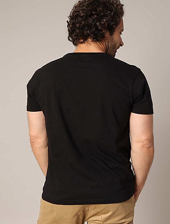 T-shirt 100% coton avec imprimé moto et message « Last Life Deluxe ». 'Deeluxe'