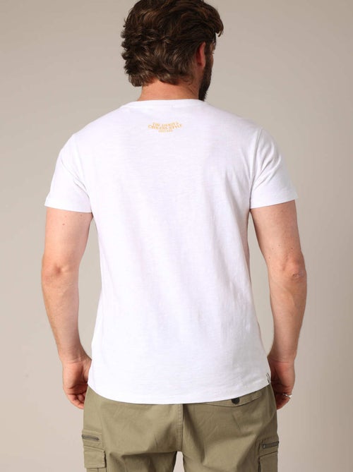 T-shirt 100 % coton avec imprimé tête de mort style dandy 'Deeluxe' - Kiabi
