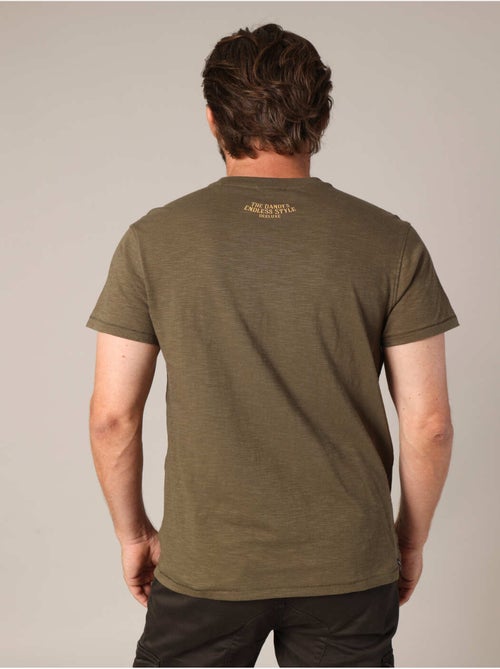 T-shirt 100 % coton avec imprimé tête de mort style dandy 'deeluxe' - Kiabi