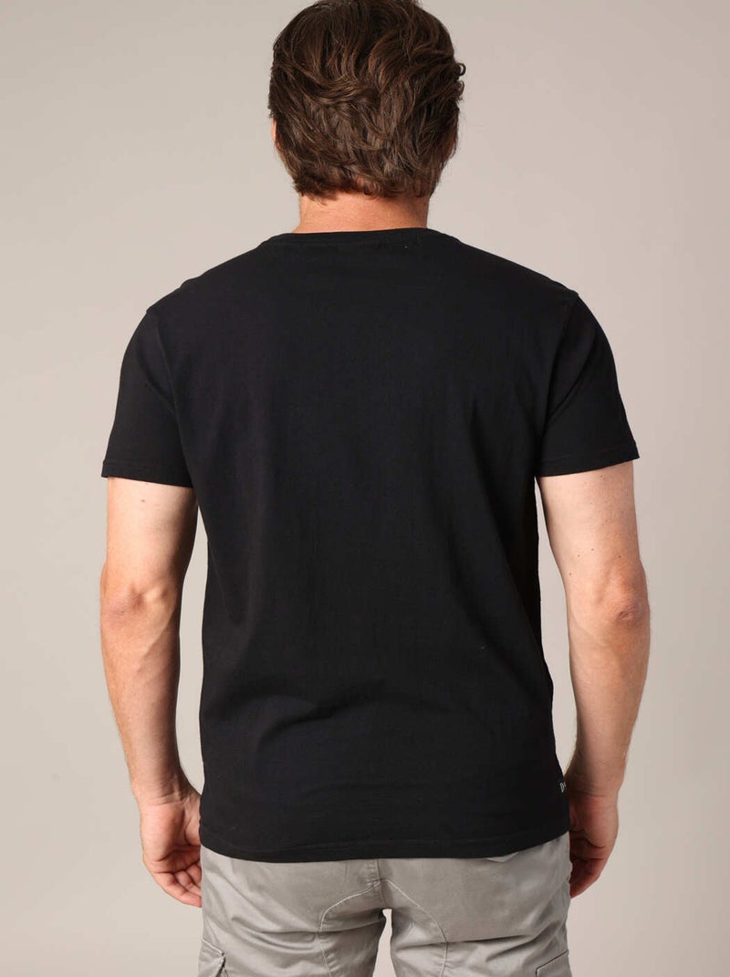 T-shirt 100% coton avec imprimé « Vegas Trip » et montage photo style Polaroid 'Deeluxe' Noir - Kiabi