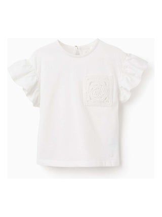 T-shirt 100% coton avec Volants