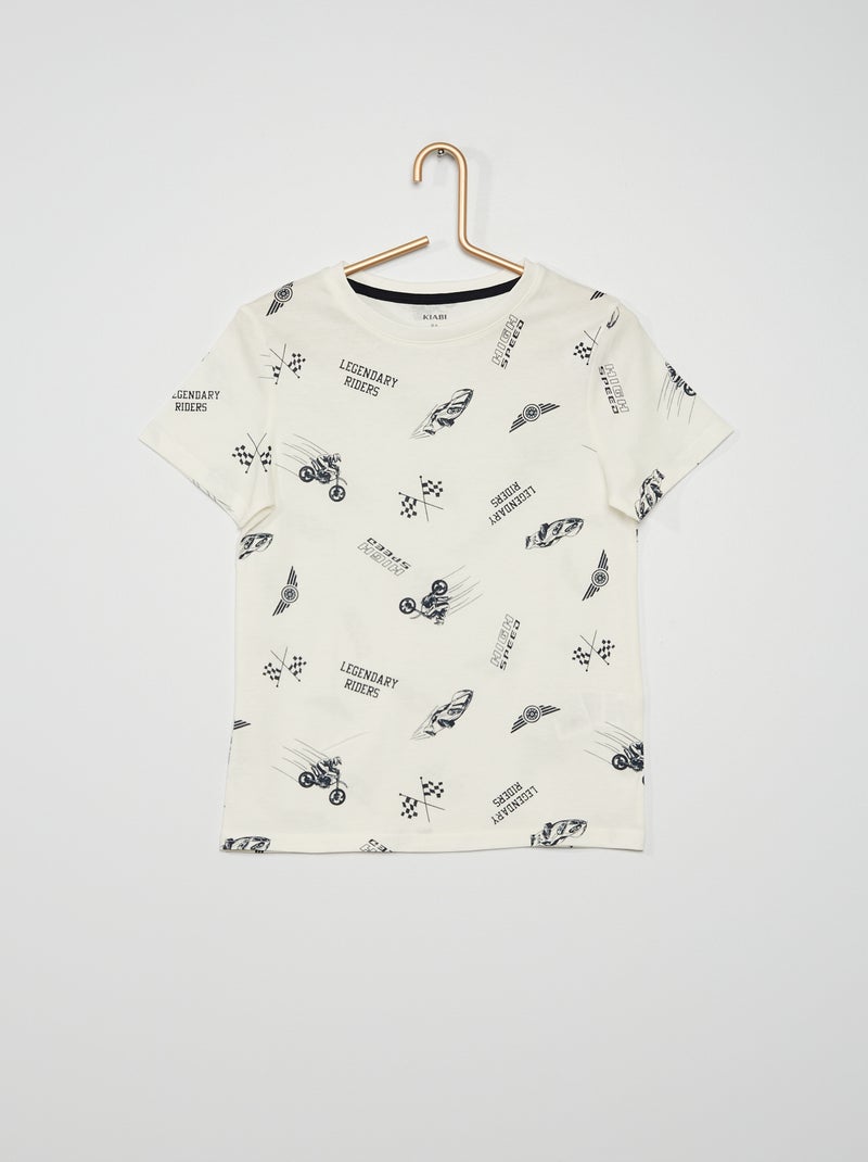T-shirt 100% coton blanc - Kiabi