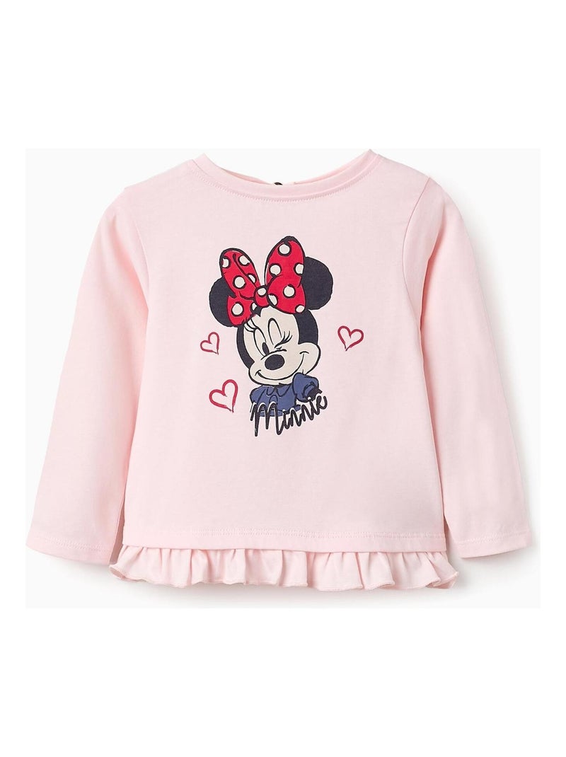 T-shirt 100% coton, imprimé Minie MINNIE Rose clair - Kiabi